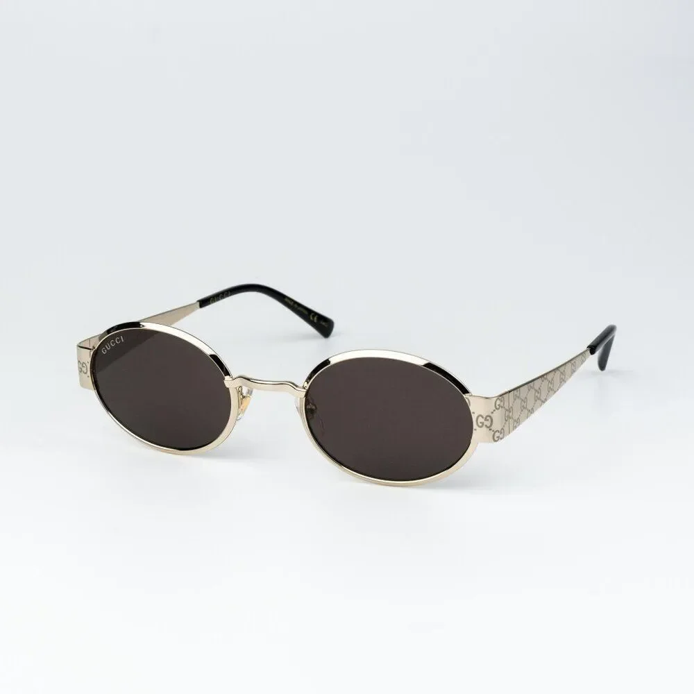Gucci Women Sunglasses Gold Brown Round GG1854S 005 NEW AUTHENTIC